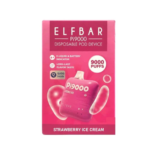 ELF BAR PI9000 STRAWBERRY ICE CREAM – 5%