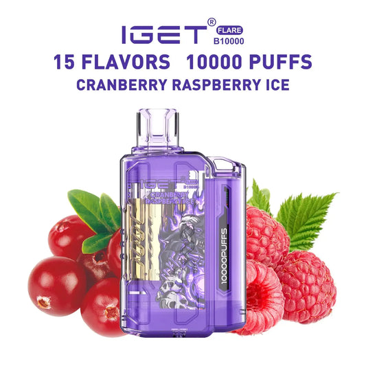 IGET FLARE B10000 Cranberry Raspberry Ice (10000 Puffs)