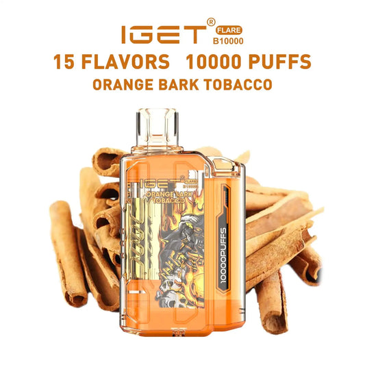 IGET FLARE B10000 Orange Bark Tobacco (10000 Puffs)