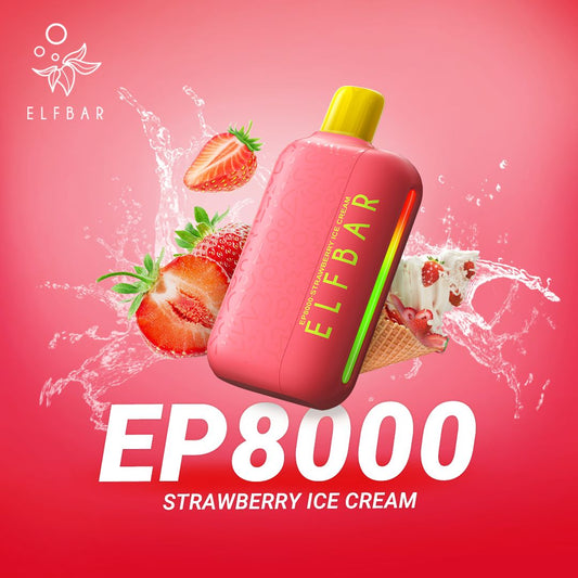 ELF BAR EP8000- Strawberry Ice cream
