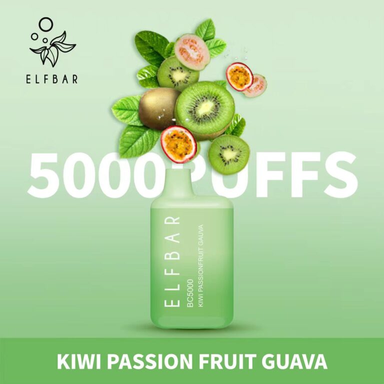 ELF BAR BC5000 KIWI PASSION FRUIT GUAVA