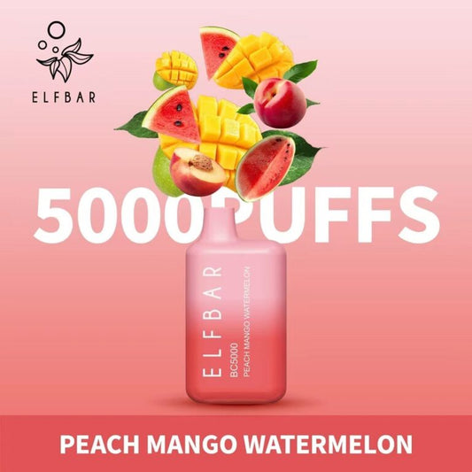 ELF BAR BC5000 PEACH MANGO WATERMELON – 2%