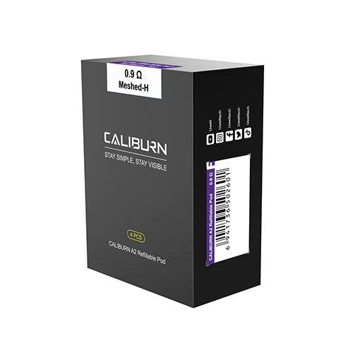 UWELL CALIBURN A2, A2S &amp; AK2 REPLACEMENT PODS 0.9ohm – PACK OF 2