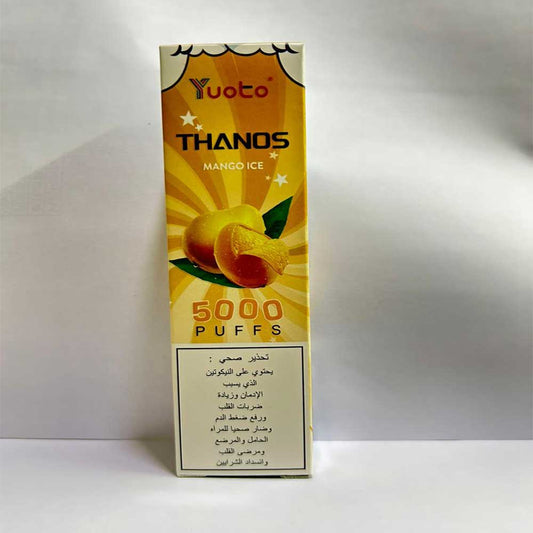 Yuoto Thanos-Mango Ice (5000 Puffs) – 5%(50mg) ( Rechargeable Type-C )