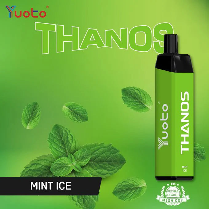 Yuoto Thanos-Mint ice (5000 Puffs) – 5%(50mg) ( Rechargeable Type-C )