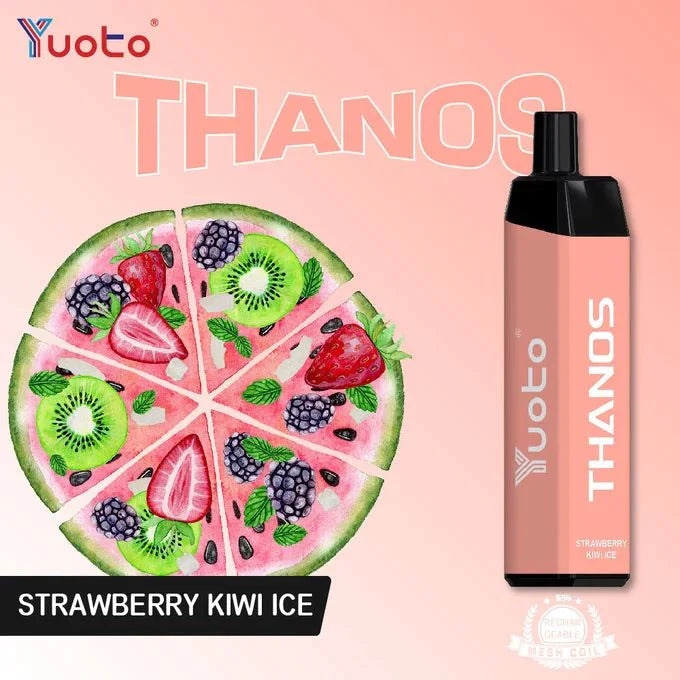 Yuoto Thanos-Strawberry Kiwi Ice (5000 Puffs) – 5%(50mg) ( Rechargeable Type-C )